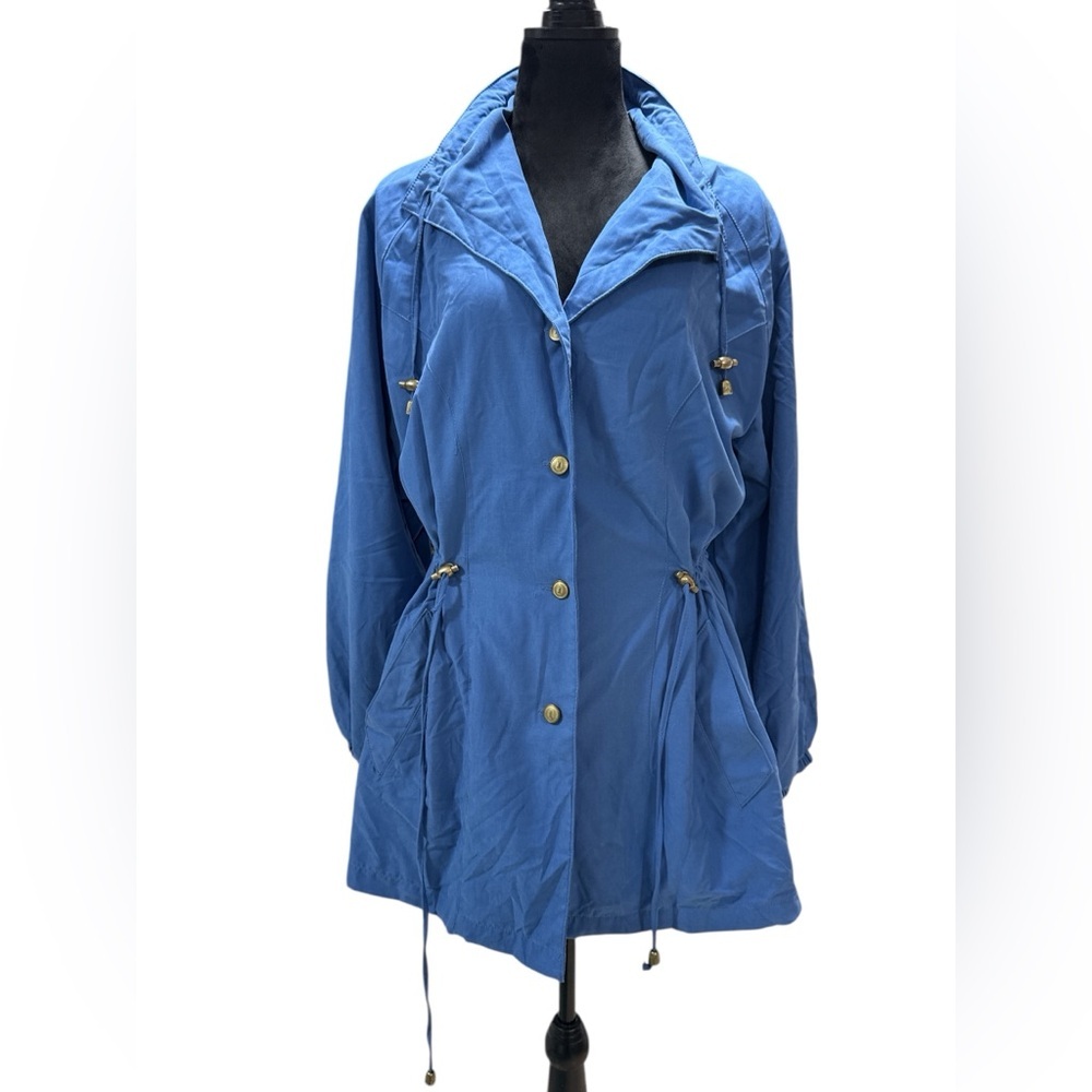 CS‎ Signature Vintage Blue Cinch Waist Anorak Jacket Large